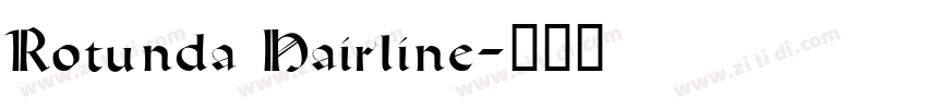 Rotunda Hairline字体转换
